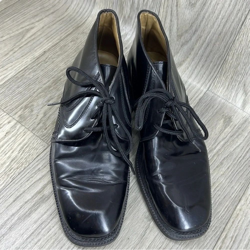 Cable & Co Black Leather Chukka Boots for Men